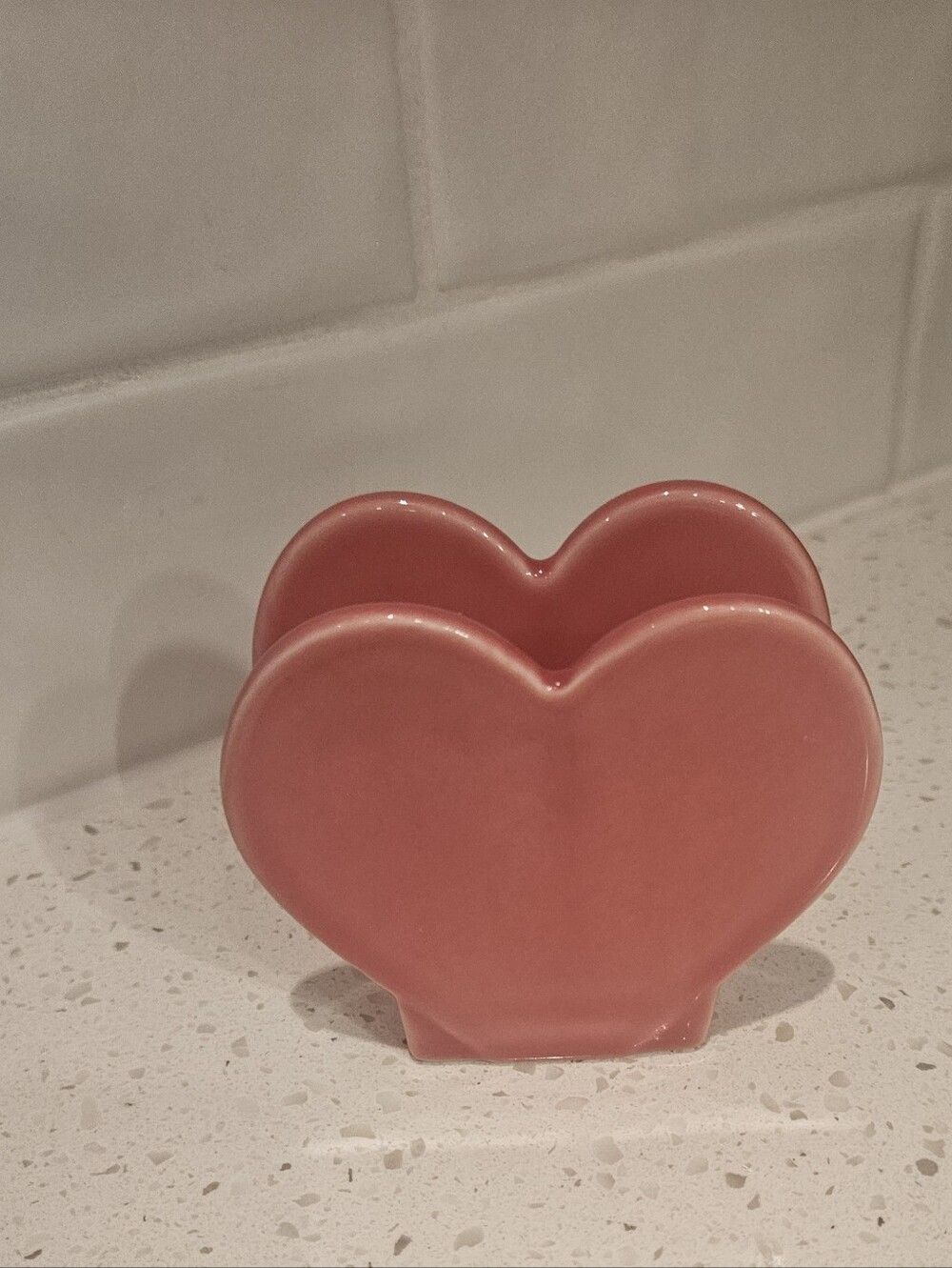 Ciroa Stoneware Heart Shaped Napkin Holder